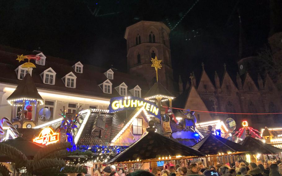 People enjoy the Kaiserslautern Christmas Market in 2023. This year’s market stars today and runs to Dec. 23.