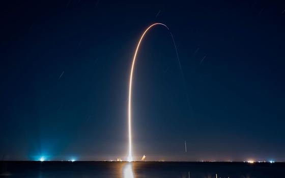 A SpaceX Falcon 9 launches from Cape Canaveral Space Force Station on April 5, 2024. (SpaceX/TNS)