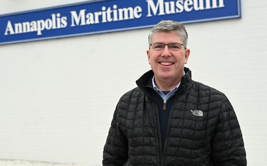 Frank Thorp photographed outside Annapolis Maritime Museum