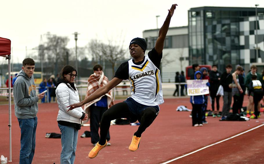 Okenie McLaughlin wins the long jump.