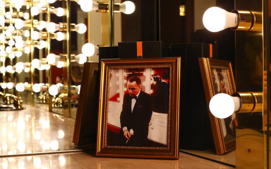 A photo of Frank Sinatra remains in his former dressing room in The Showroom at the Golden Nugget hotel-casino on June 13 in downtown Las Vegas.