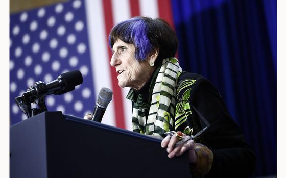 Rep. Rosa DeLauro, joins advocates calling for the passing of comprehensive legislation that will expand access to affordable, quality care for millions of Americans, expand paid and medical leave, and strengthen our nation’s economy and workforce at a Care Can’t Wait Action coalition rally in Union Station on April 9, 2024, in Washington, D.C. (Paul Morigi/Getty Images for Care Can't Wait Action/TNS)
