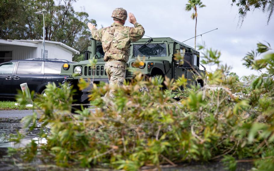 There are more than 6,500 soldiers and airmen from Guard units in Florida, South Carolina, Virginia, Michigan, Arkansas, New York and Louisiana assisting state and local officials in response operations across impacted areas. 