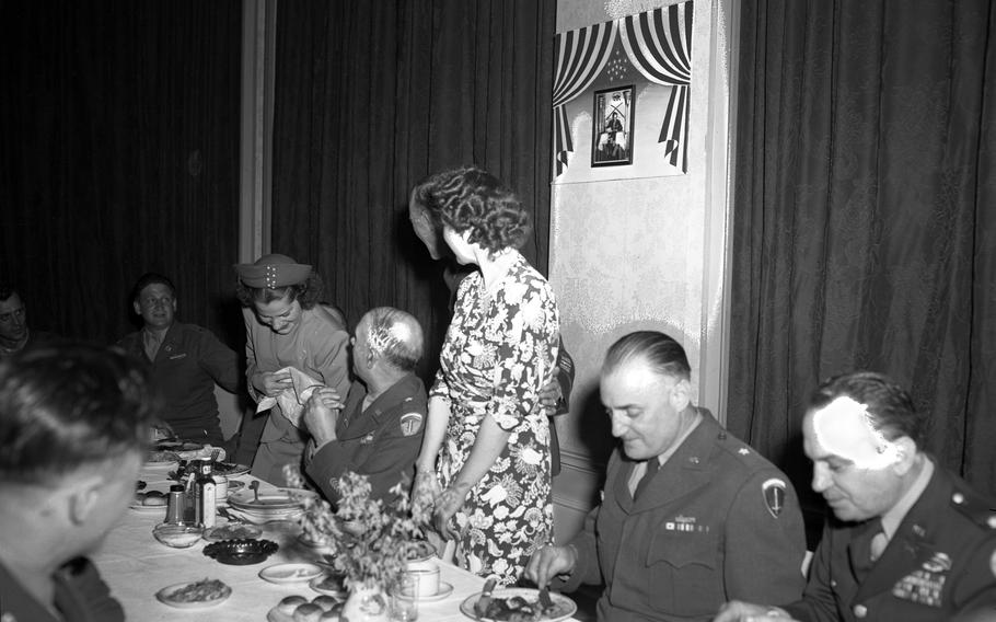 Survivors of the Bataan Death March at their reunion held at the Bahnhof Hotel in Darmstadt, Germany