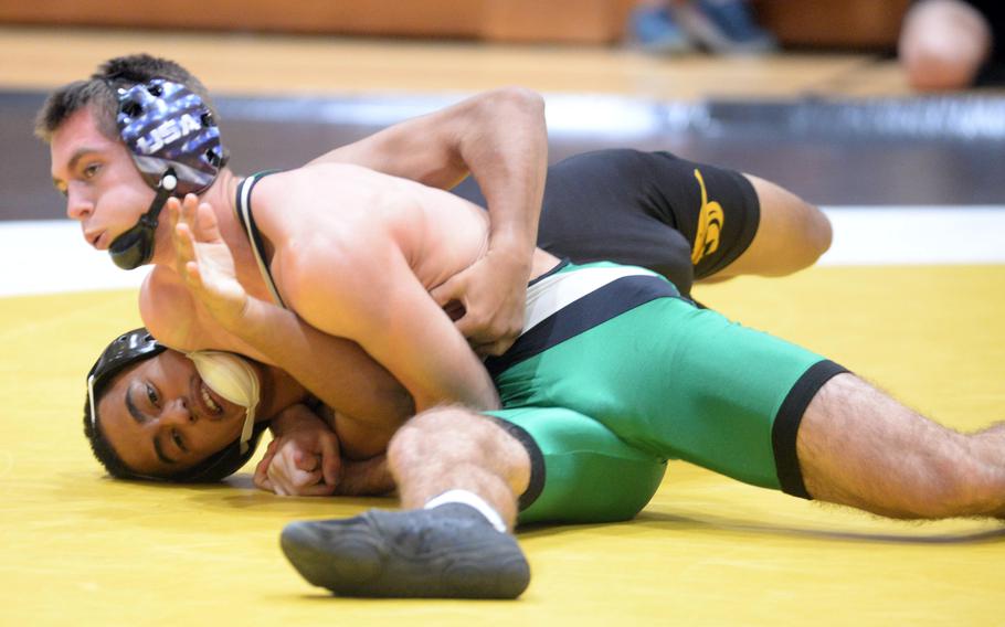 Tim Cope looks for a pin.