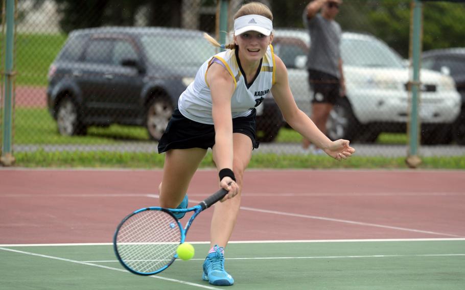 Brooke Bower plays tennis.