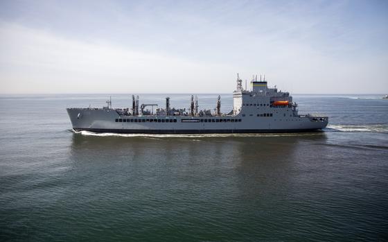 The USNS Robert F. Kennedy at sea.