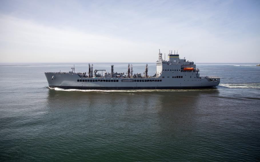 The USNS Robert F. Kennedy at sea.