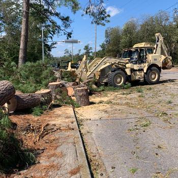 South Carolina National Guard soldiers help with the cleanup after Hurricane Helene.