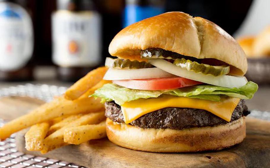 Cheeseburger and fries