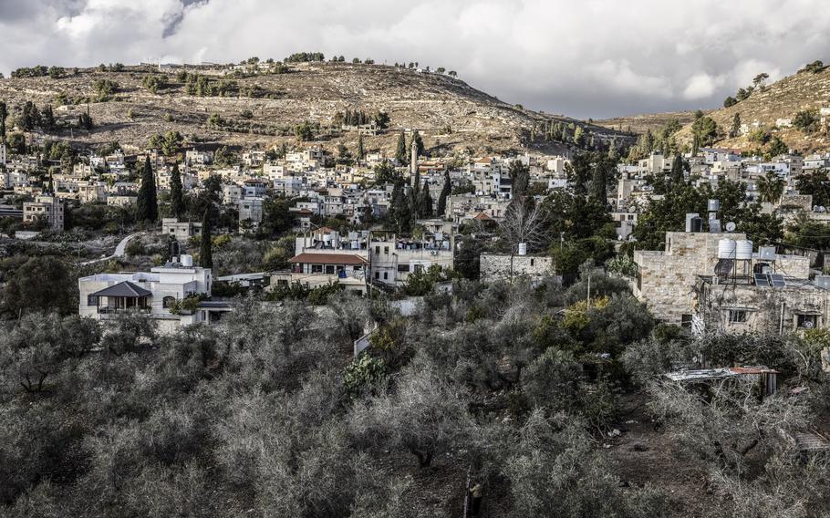 The West Bank Palestinian town of Burqa.