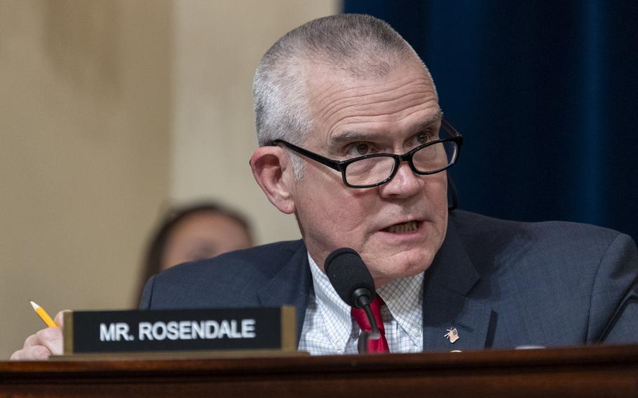 Rep. Matt Rosendale, R-Mont., at a House hearing about VA finances.