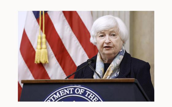 U.S. Secretary of the Treasury Janet Yellen speaks during the Financial Stability Oversight Council Conference on Artificial Intelligence & Financial Stability at the U.S. Treasury Department on June 6, 2024, in Washington, D.C. (Anna Moneymaker/Getty Images/TNS)