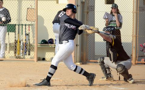 Kubasaki's Ethan Ferch launches his third home run of the season.