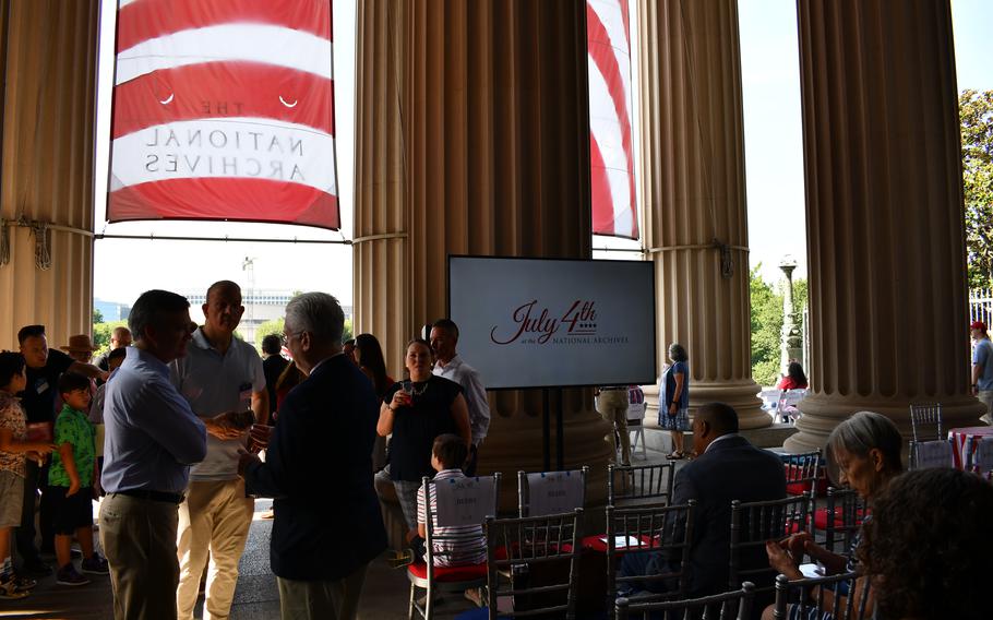 A crowd gathered for the National Archives’ Independence Day event on July 4, 2024.