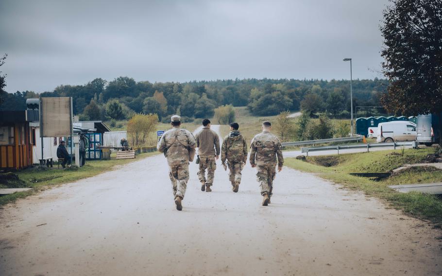 U.S. Army National Guard soldiers train in Germany for Kosovo peacekeeping mission.