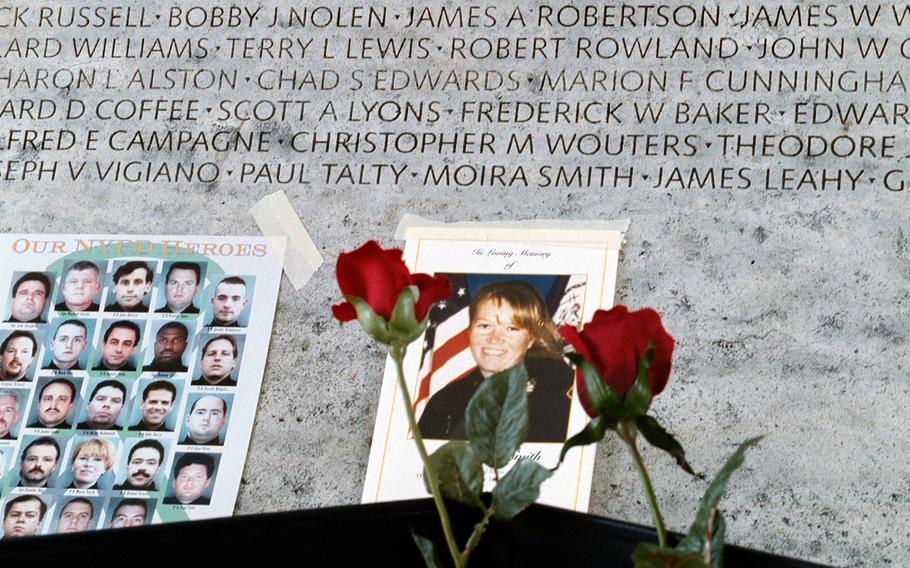 Among the names on the National Law Enforcement Officers Memorial at Judiciary Square in Washington is Moira Smith, one of the many first responders in New York City who died on Sept. 11, 2001.