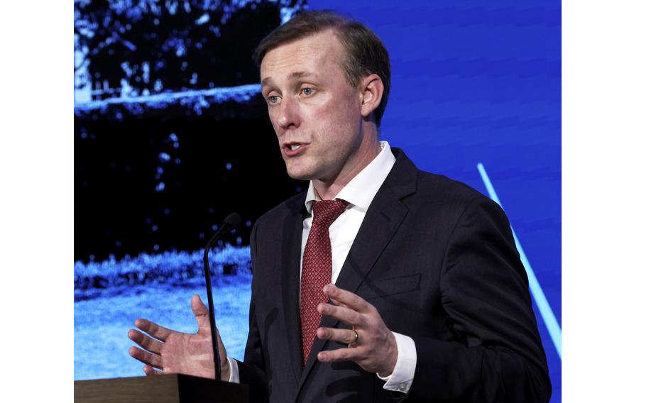 National Security Adviser Jake Sullivan speaks at a U.S. Chamber of Commerce event Tuesday, July 9, 2024, in Washington.