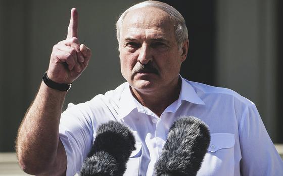 Alexander Lukashenko, Belarus's President, Gestures While Giving A ...