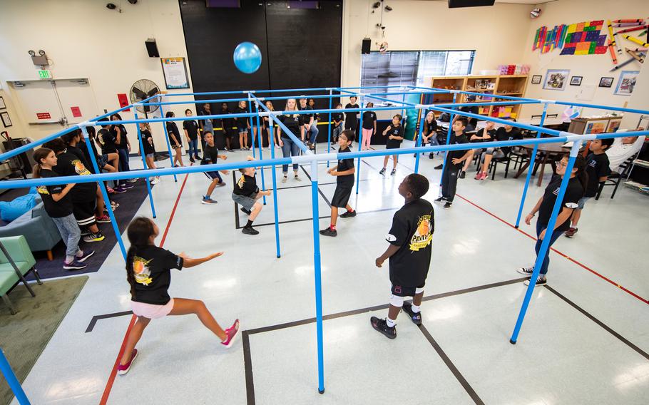 Youth center children play at Air Force Base.