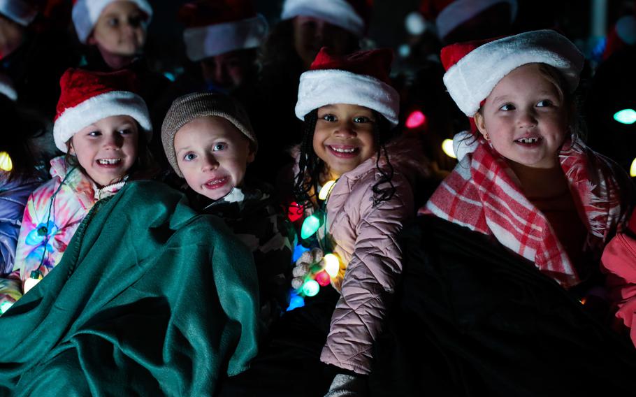 Children smile for a photo at Fort Campbell.