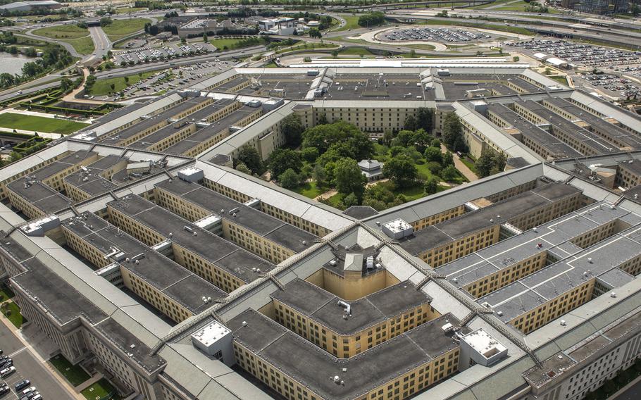 An aerial view of the Pentagon