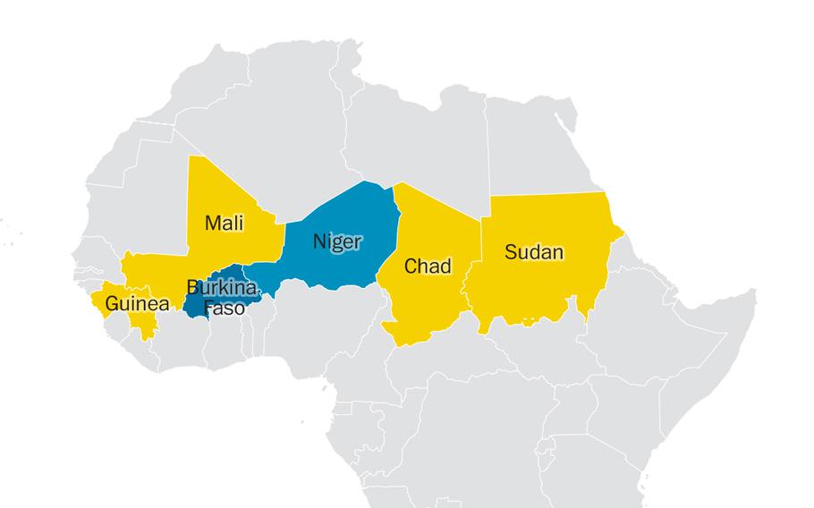 Political instability has gripped this belt of Africa in recent years.