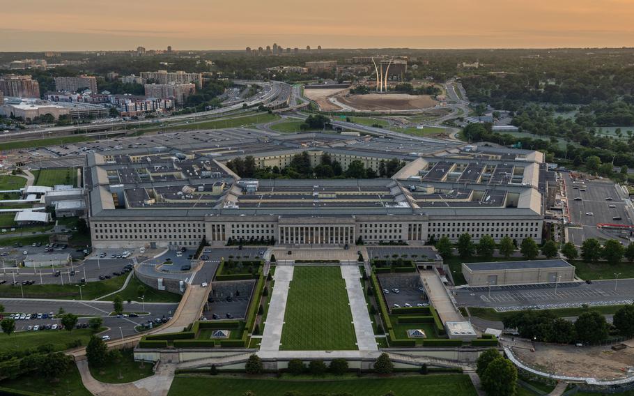 An aerial view of the Pentagon