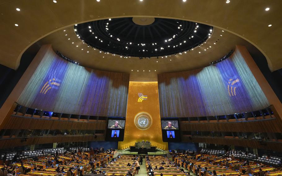 Alicia Bárcena speaks to the United Nations