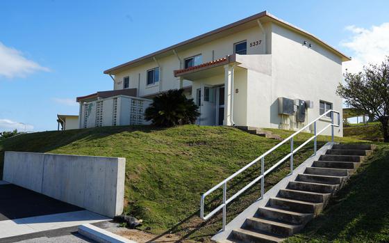 Sebille Manor, family duplexes at Kadena Air Base, Okinawa, is pictured on Dec. 13, 2023.