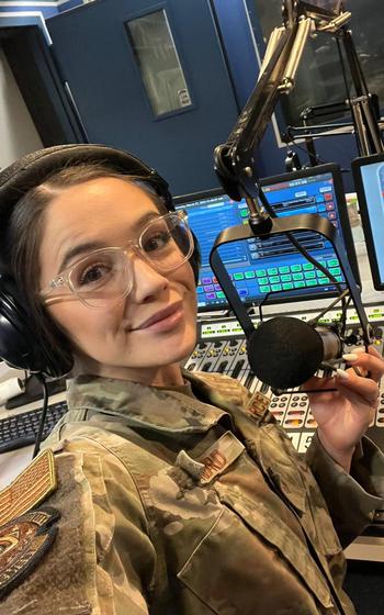 Senior Airman Ariana Howard prepares for her show "Brunch Bites" in the AFN Europe studio. Revamped programming at AFN Europe is slated to include more regional content and interactive segments for listeners throughout Europe.