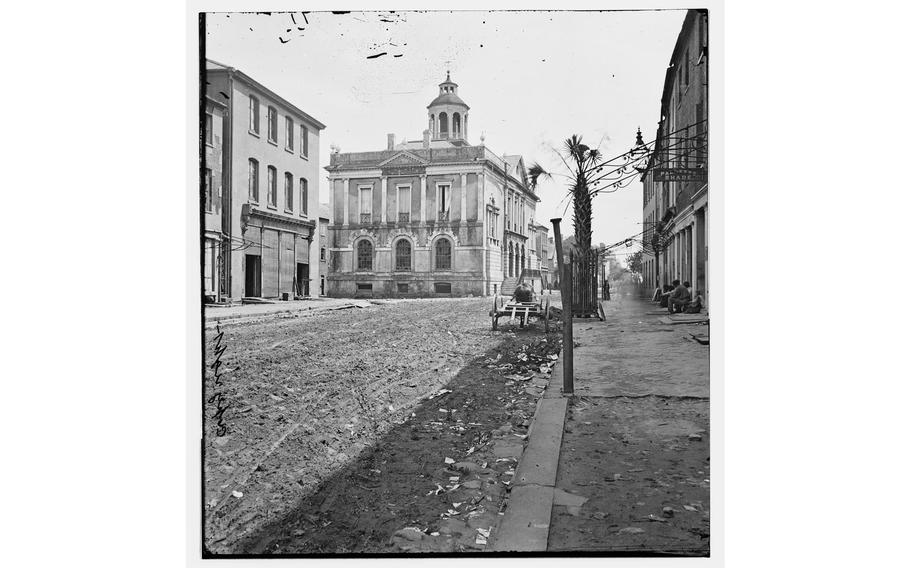 The Charleston post office in 1865.