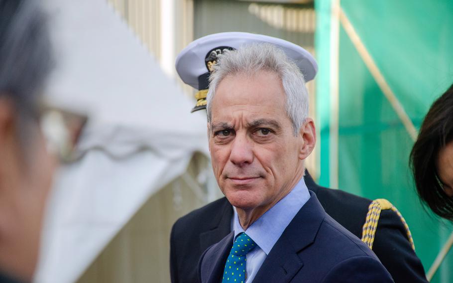 U.S. Ambassador of Japan Rahm Emanuel visits Yokosuka Naval Base, Japan, Jan. 19, 2024.