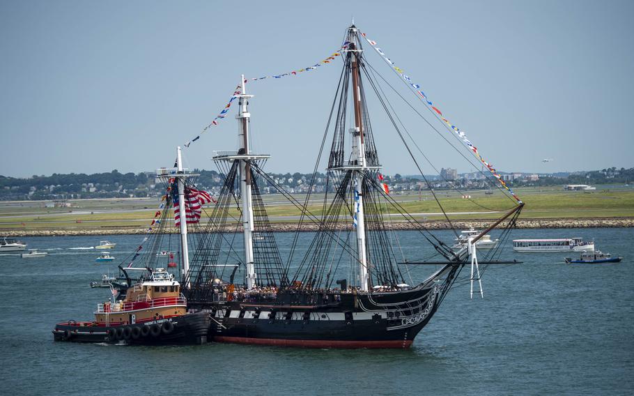 USS Constitution goes underway in Boston Harbor in celebration of Independence Day on July 4, 2024. USS Constitution is the world’s oldest commissioned warship afloat.