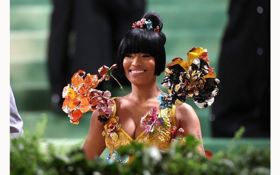Nicki Minaj poses at the Met Gala, in New York City on May 6, 2024.