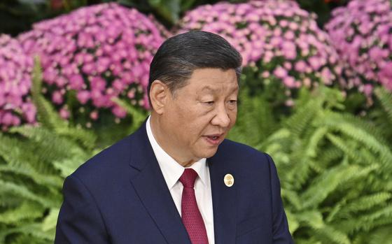 China's President Xi Jinping, speaks at the opening ceremony of the Forum on China-Africa Cooperation (FOCAC) at the Great Hall of the People in Beijing, Thursday, Sept. 5, 2024. (Greg Baker/Pool Photo via AP)