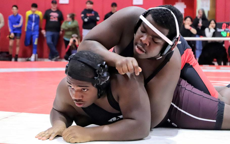 Randall Pope takes charge of his match.