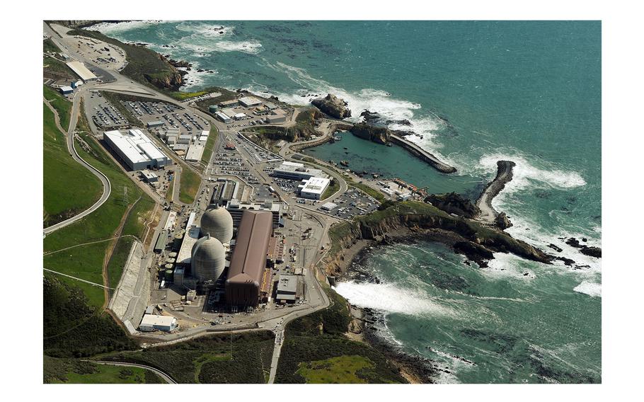 Aerial view of the Diablo Canyon Nuclear Power Plant which sits on the edge of the Pacific Ocean at Avila Beach in San Luis Obispo County, California on March 17, 2011. 