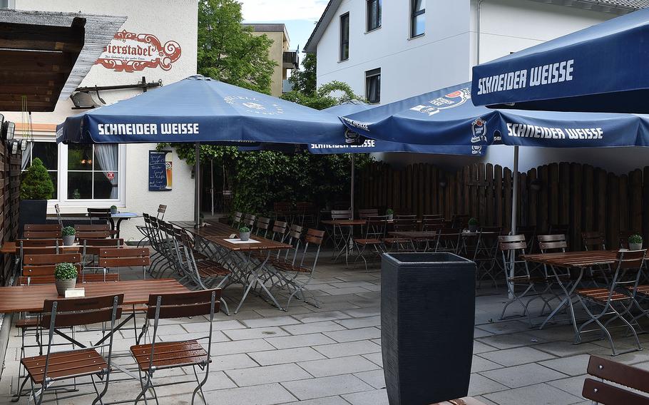 Bierstadel in Sindelfingen, Germany has a beer garden for up to 120 guests.