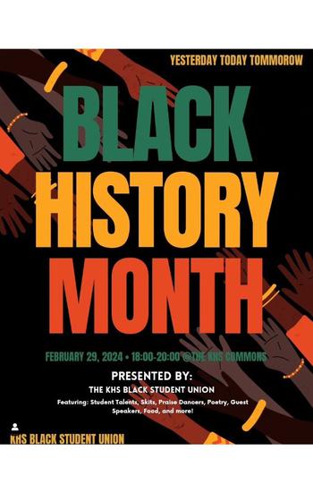 A poster advertising Black History Month.