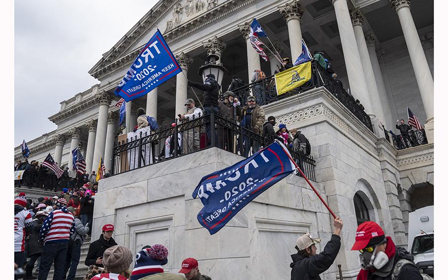 The scene at the U.S. Capitol in Washington, D.C., on Jan. 6, 2021. 