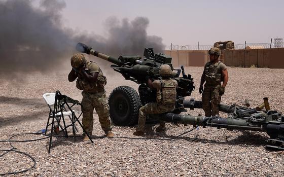 U.S. military personnel conduct a live-fire exercise in Iraq on May 28, 2024.