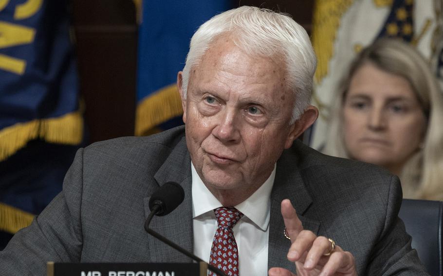 Rep. Jack Bergman, R-Mich., speaks at a House hearing.