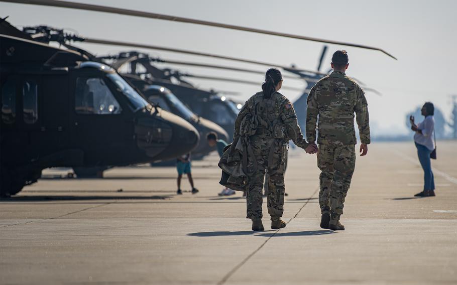 Family and friends bid farewell before Idaho Army National Guard members deploy