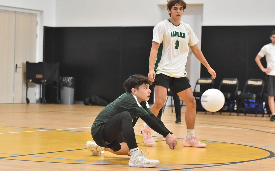 Steven Irvine Jr. goes low to handle the ball.