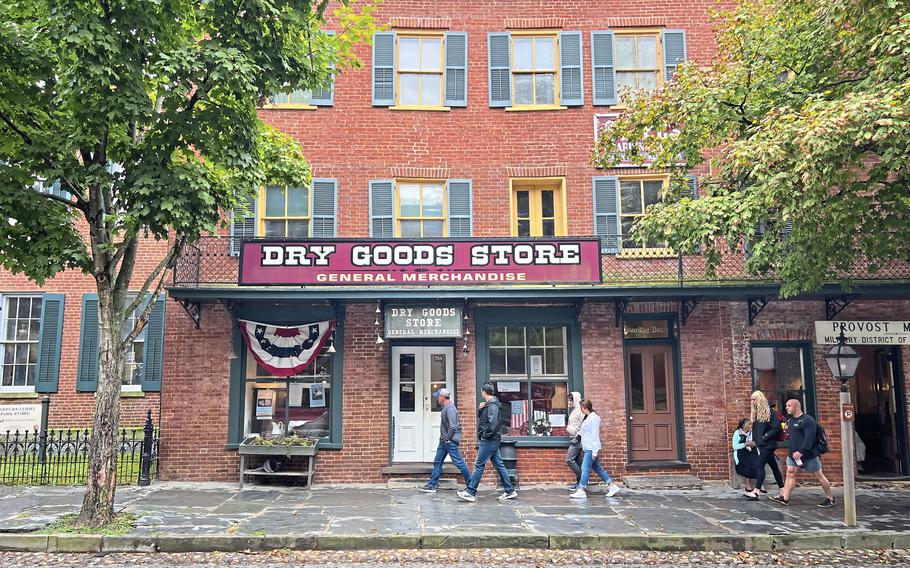 Historic Harpers Ferry Lower Town includes a dry goods store. 