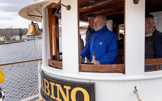 Richard Spinrad, Under Secretary of Commerce for Oceans  and Administrator at National Oceanic and Atmospheric Administration (NOAA), along with several members of his team, visit the Mystic Seaport Museum in Connecticut in April 2024.