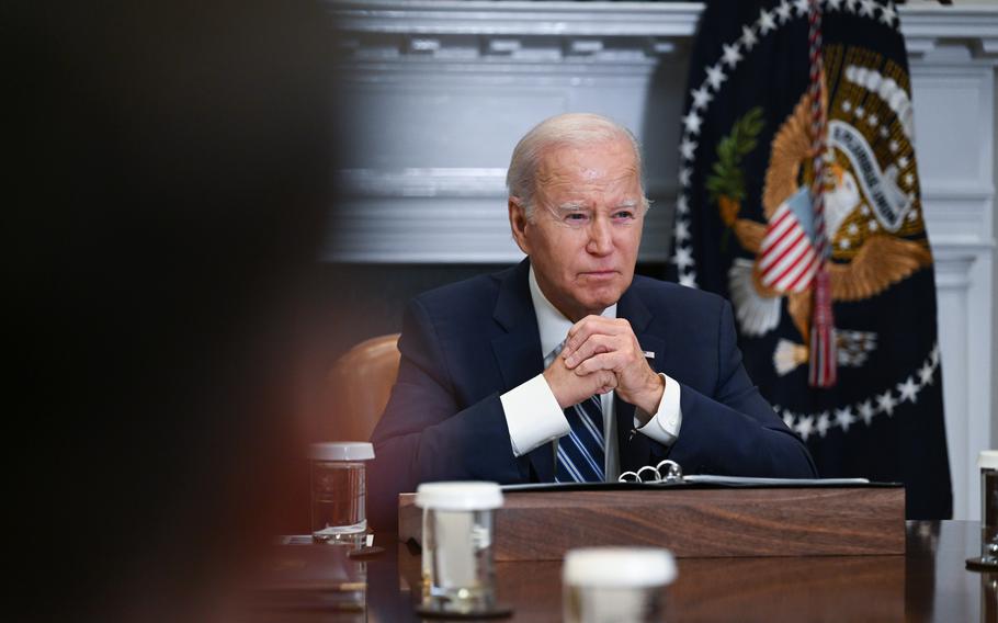 President Biden, seen in November 2023, issued a national security memo on Wednesday calling on federal agencies “to do even more” to stop fentanyl trafficking. 