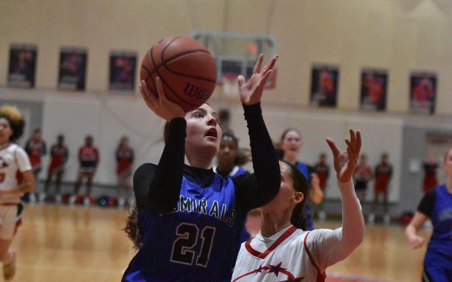 Allie DeMeritt shoots the ball.