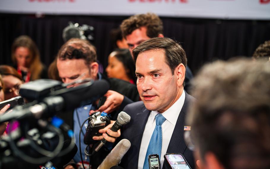 Talks about a running mate for Donald Trump have narrowed in on Sens. Marco Rubio (R-Fla.), above, and J.D. Vance (R-Ohio), but Trump was said to be recently discussing other candidates in private.